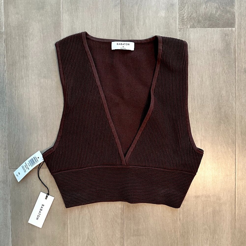 Babaton V-neck Top Sz M